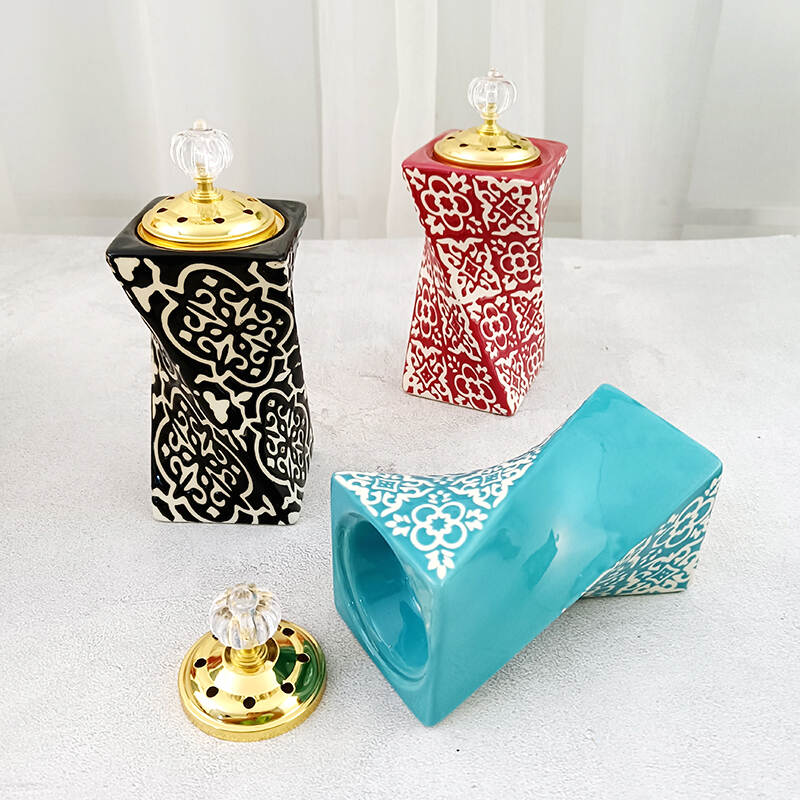 Middle Eastern style wax ，diffuser scented wax melt warmer， ceramic oil burner