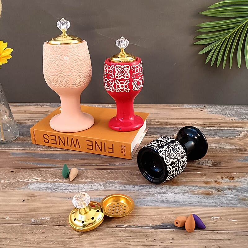 supplier handmade aromatherapy burner，ceramic candle holder ，vintage aroma burner