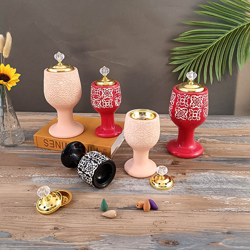 supplier handmade aromatherapy burner，ceramic candle holder ，vintage aroma burner