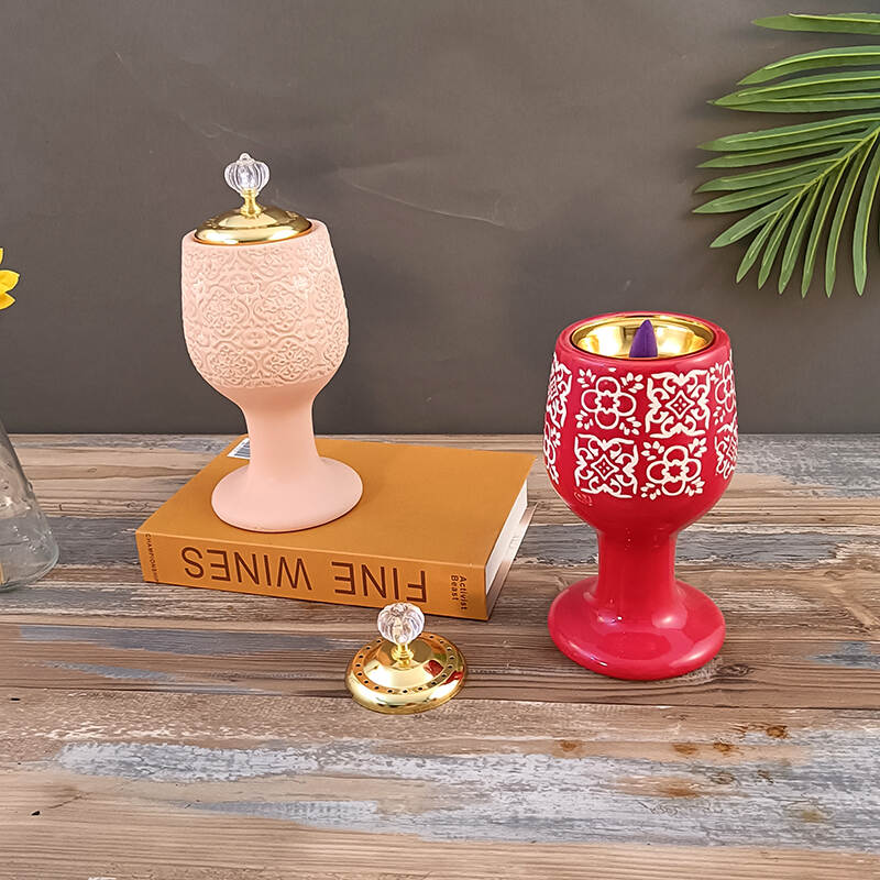 supplier handmade aromatherapy burner，ceramic candle holder ，vintage aroma burner