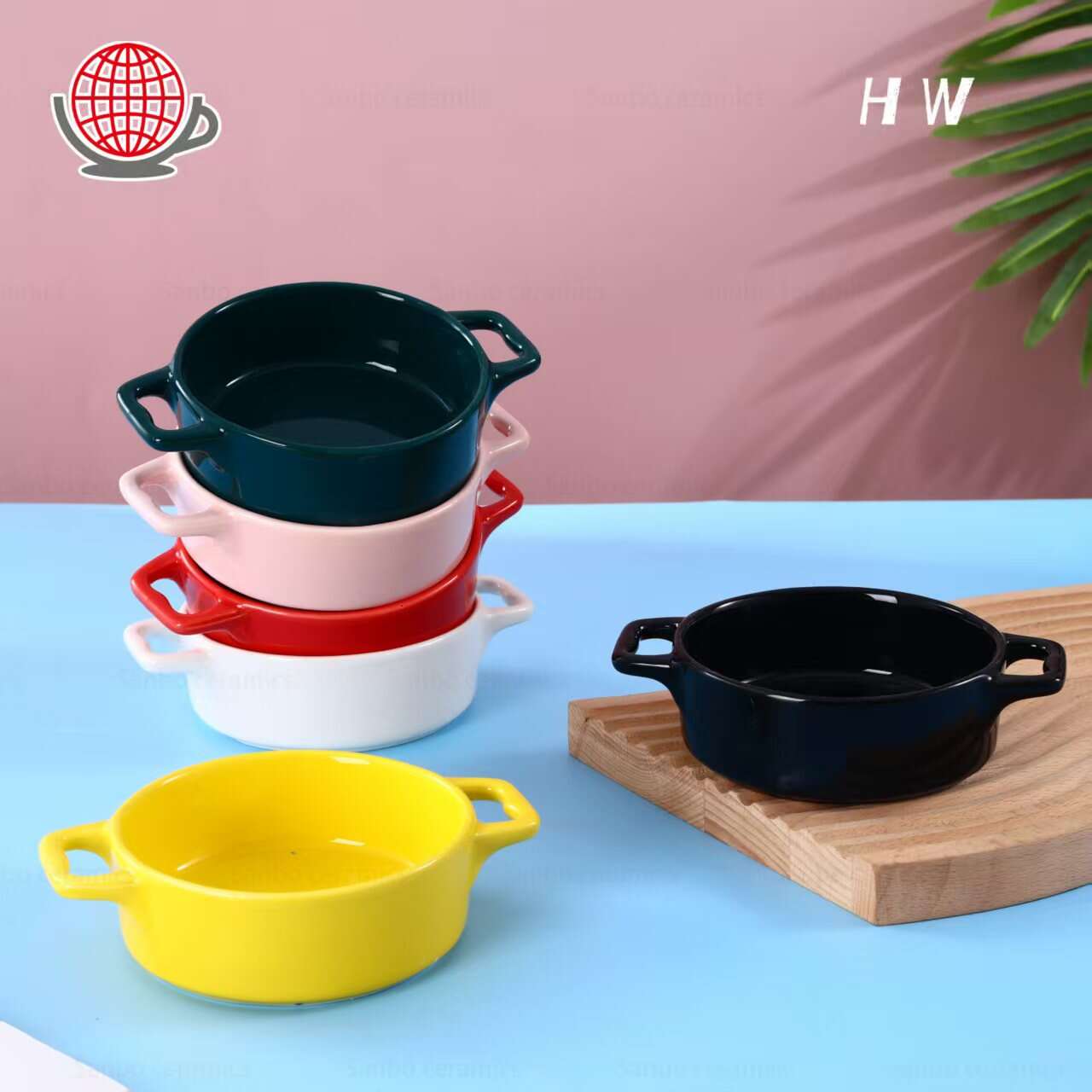 baking dishes ceramic,baking dishes casserole,baking dishes mini，new design double handle small backing dishes