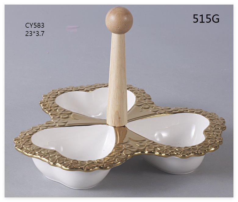 Dried Fruit Fruit Plate Creative,multi-grid dinner plate,Ceramic Divided Dinner Plate