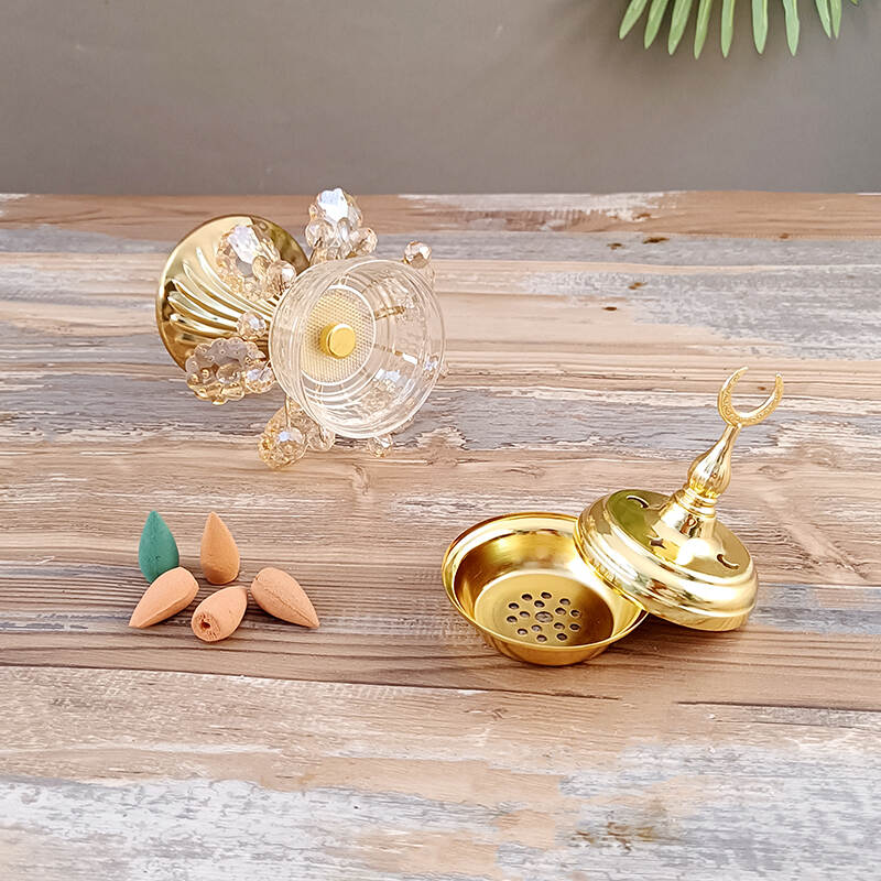 Bakhoor Burner Set Tray，Charcoal insencents Burner，Holder Antique Arabic Incense Burner