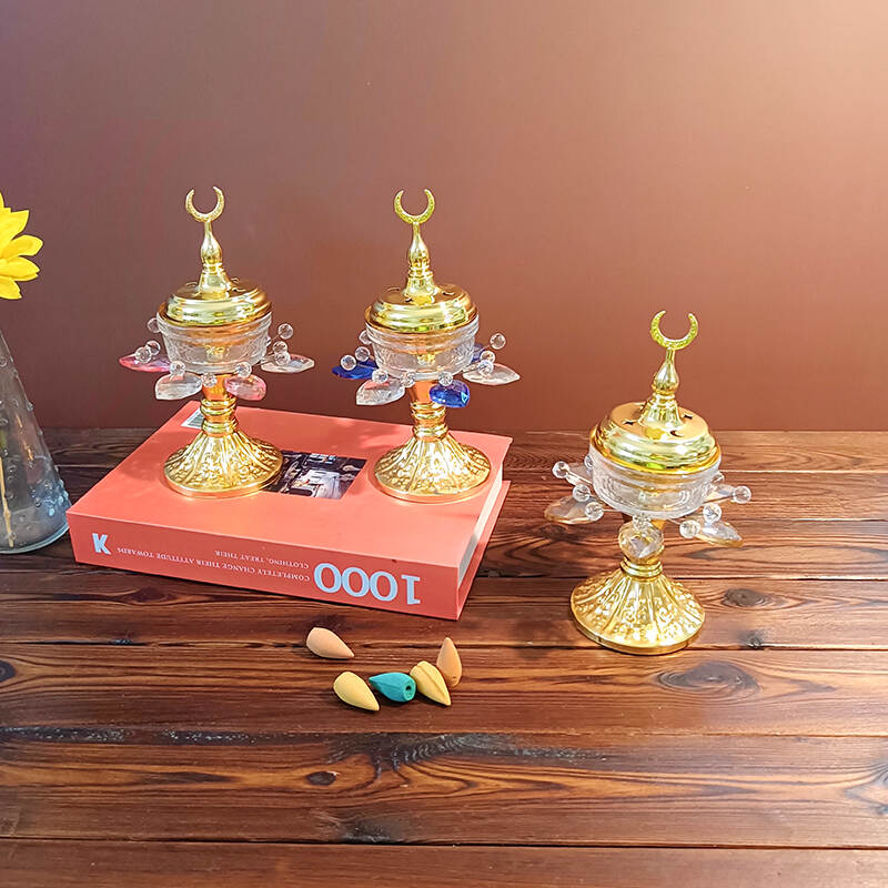 High quality vintage aromatherapy burner luxury crystal home religious aromatherapy burner