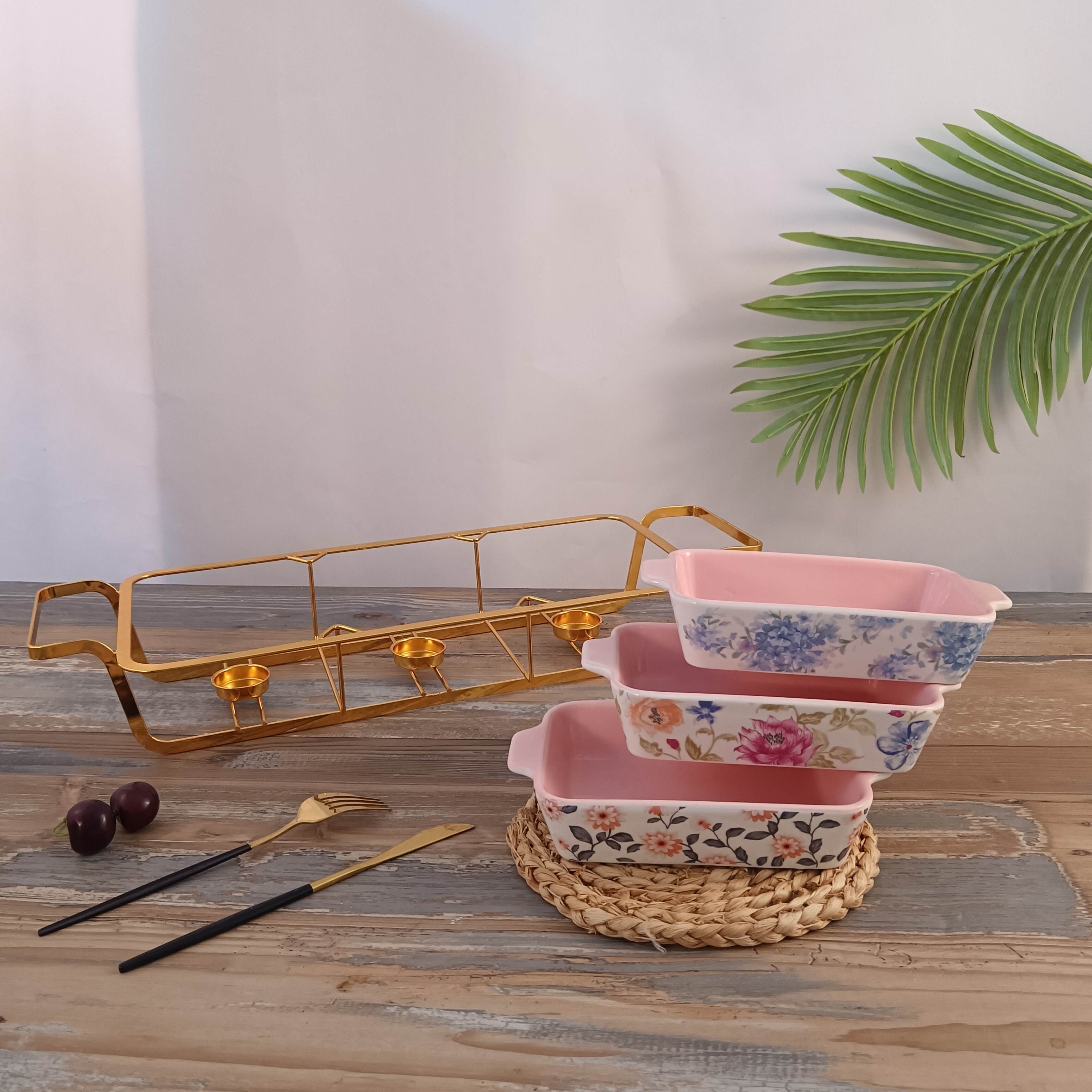 aromatherapy oil burner	,ceramic baking dish with ironwork,ceramic baking dish With alcohol iron rack