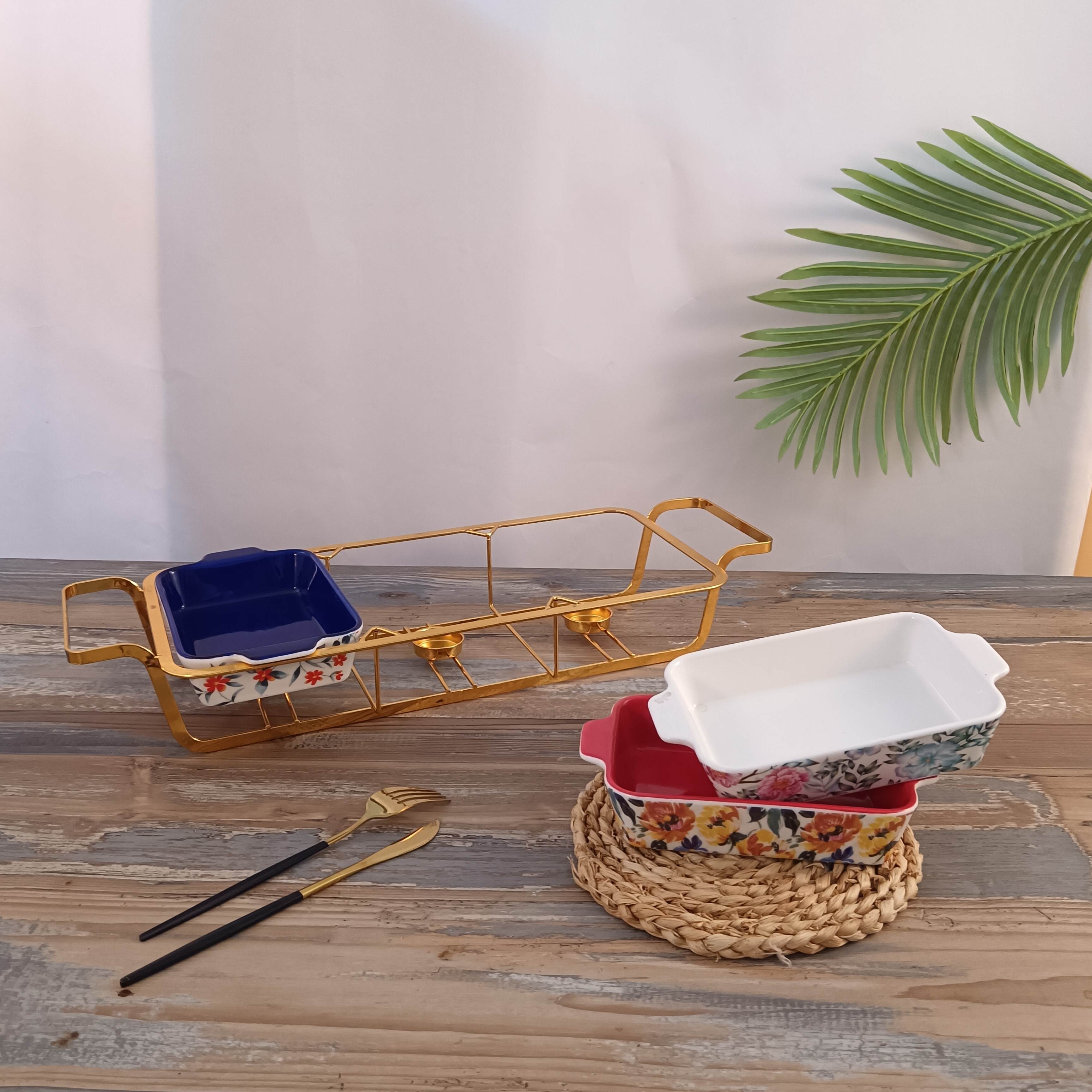 aromatherapy oil burner	,ceramic baking dish with ironwork,ceramic baking dish With alcohol iron rack