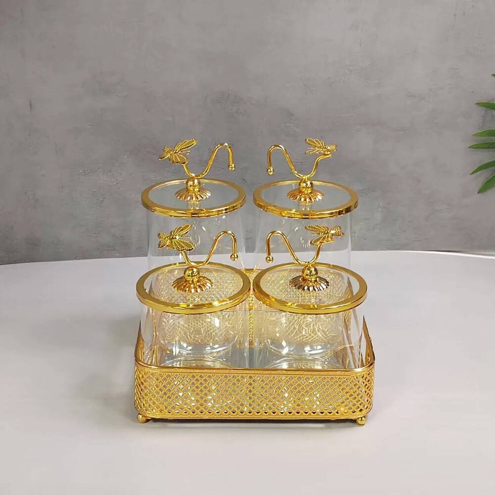 luxury glass jars,with iron rack storage glass jars,wholesale kitchen glass jar
