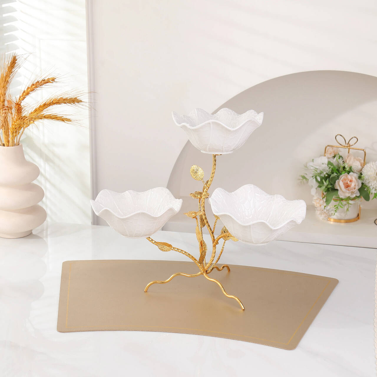 dessert stand for home, cake decorating turntable，fruit tray for party