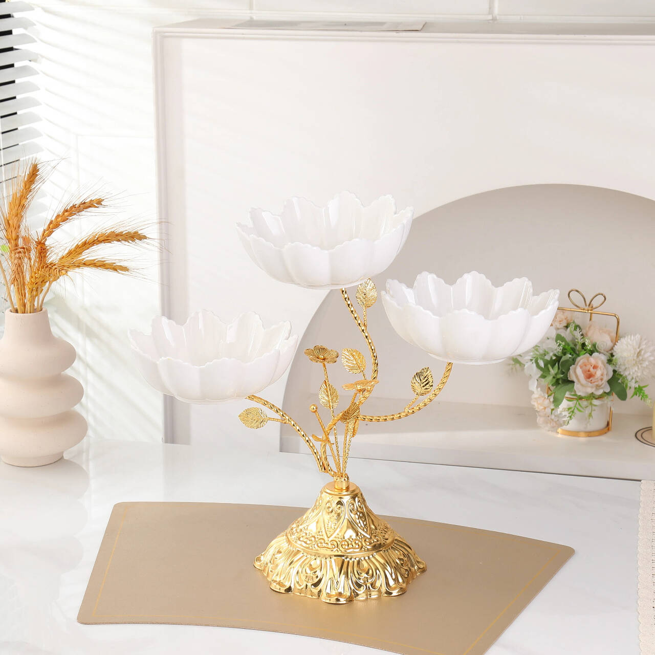 dessert stand for home, cake decorating turntable，fruit tray for party