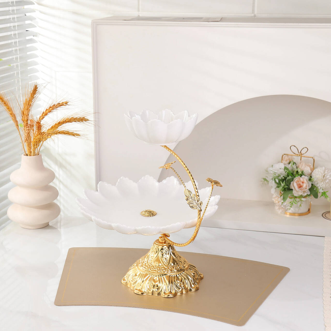 dessert stand for home, cake decorating turntable，fruit tray for party