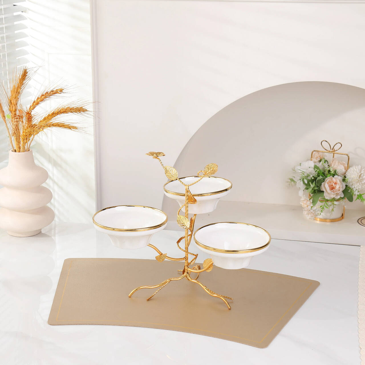 dessert stand for home, cake decorating turntable，fruit tray for party