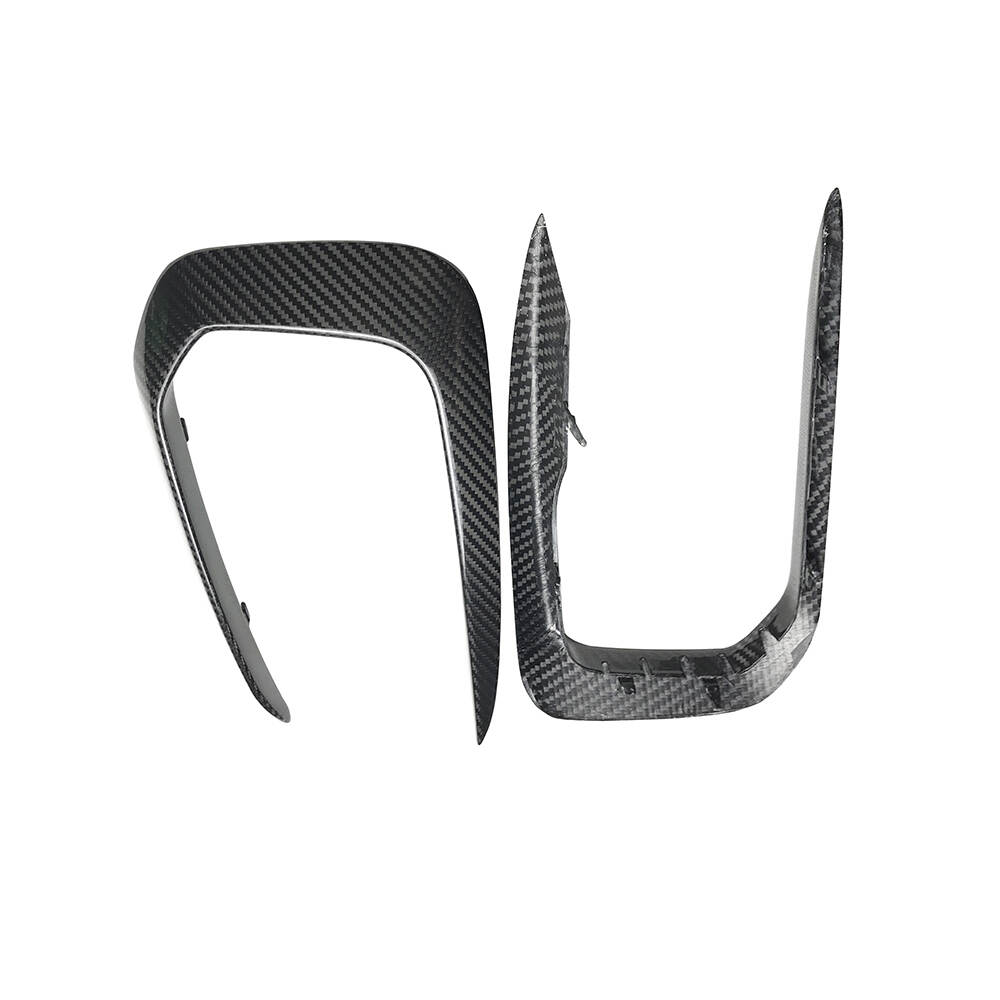 Carbon Fiber Front Fog Lamp Wind Knife Fangs Trim Strips Compatible with BMW 1 Series F20 By AMXNX