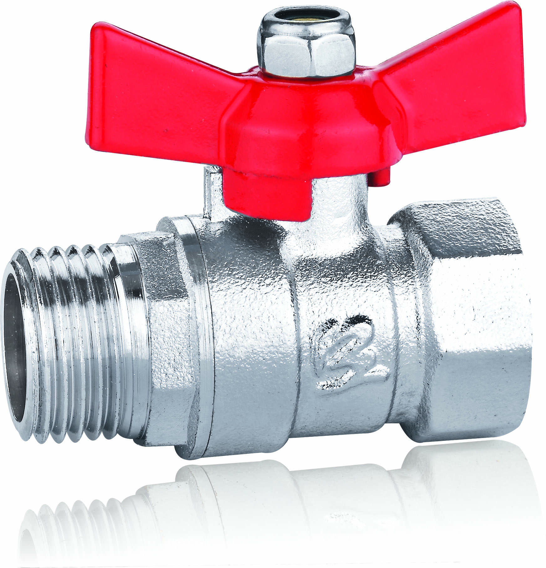 216 Type butterfly brass ball valve with internal and external thread