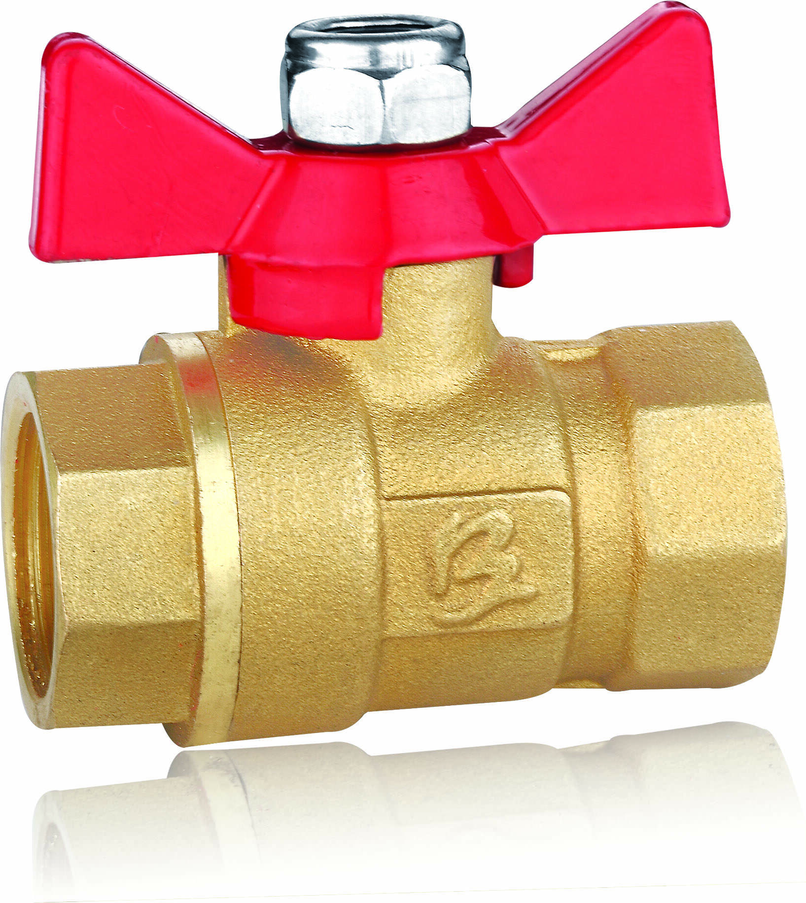 216Type butterfly brass ball valve with internal thread