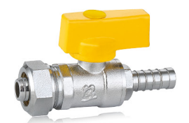 Electroplated Aluminum-Plastic Gas Valve (Brass Ball)