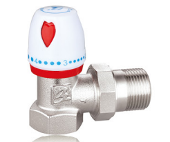Brass Angle Manual Thermostatic Valve