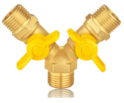 Y-Type Triple Male Thread Gas Valve