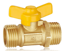 External Thread Butterfly Handle Gas Valve