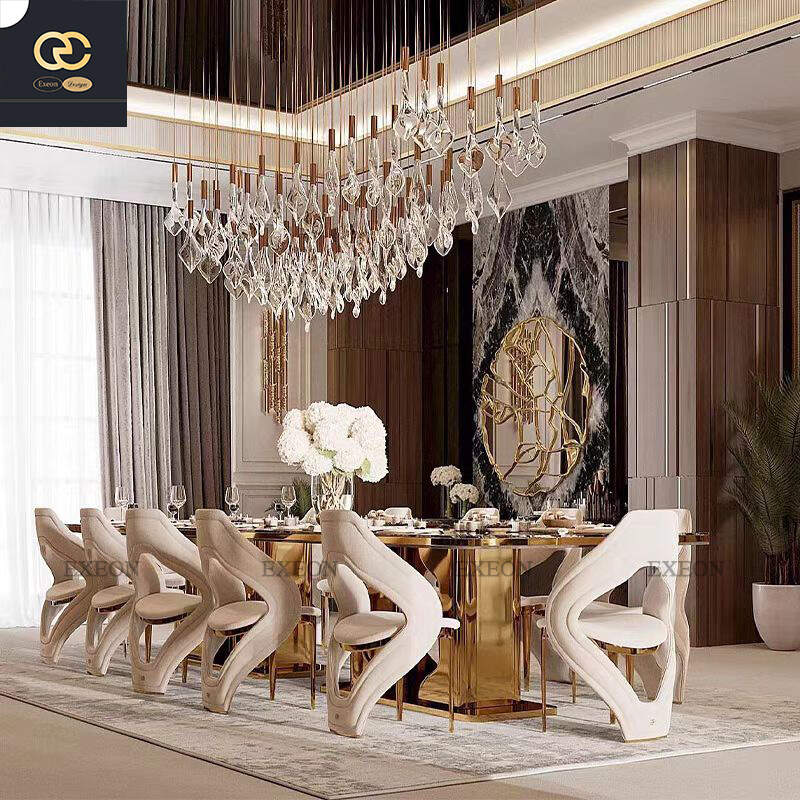 High-end Italian luxury restaurant design soft cushioned backrest ...