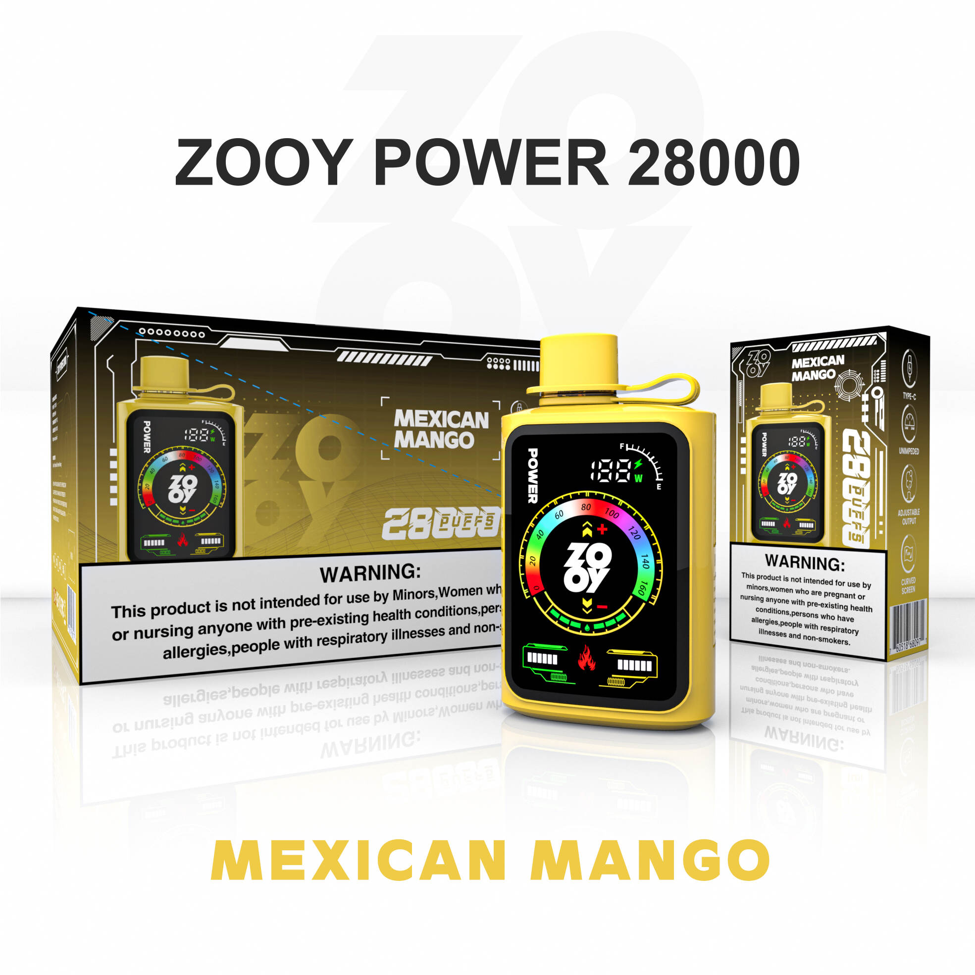 Zooy Power Vape, 28000 Puff Vape, bulk e-cigaretleverandør, kraftfuld disponible vape, OEM Vaping Products