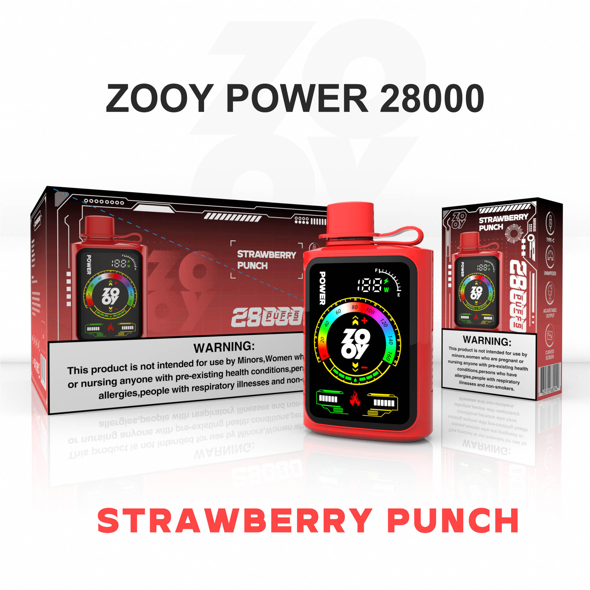 Zooy Power Vape, 28000 Puff Vape, bulk e-cigaretleverandør, kraftfuld disponible vape, OEM Vaping Products