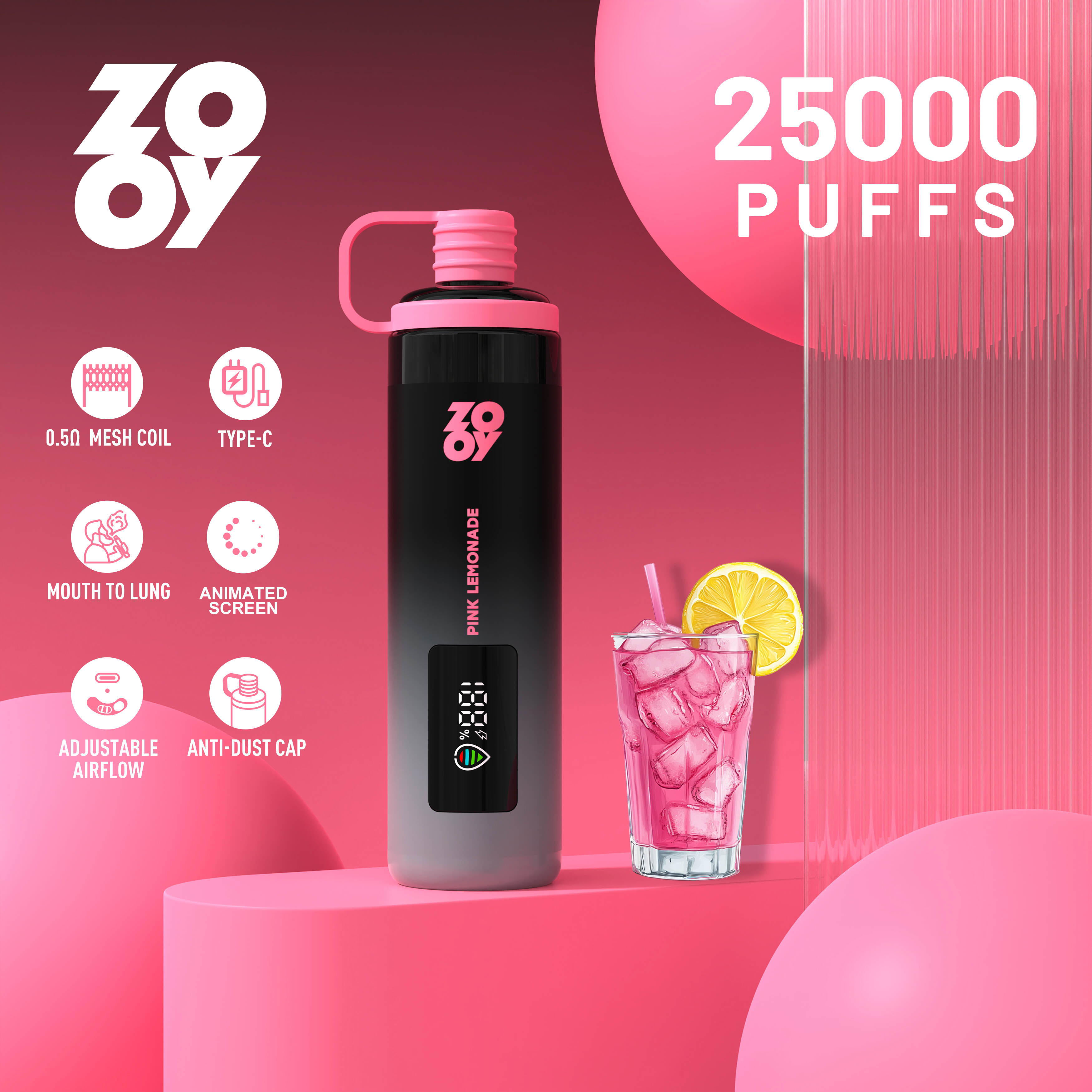 Zooy Shisha 25000, shisha jednorazowe vape, 25000 puff vape, mini hakah vape, dostawca Vape OEM Shisha