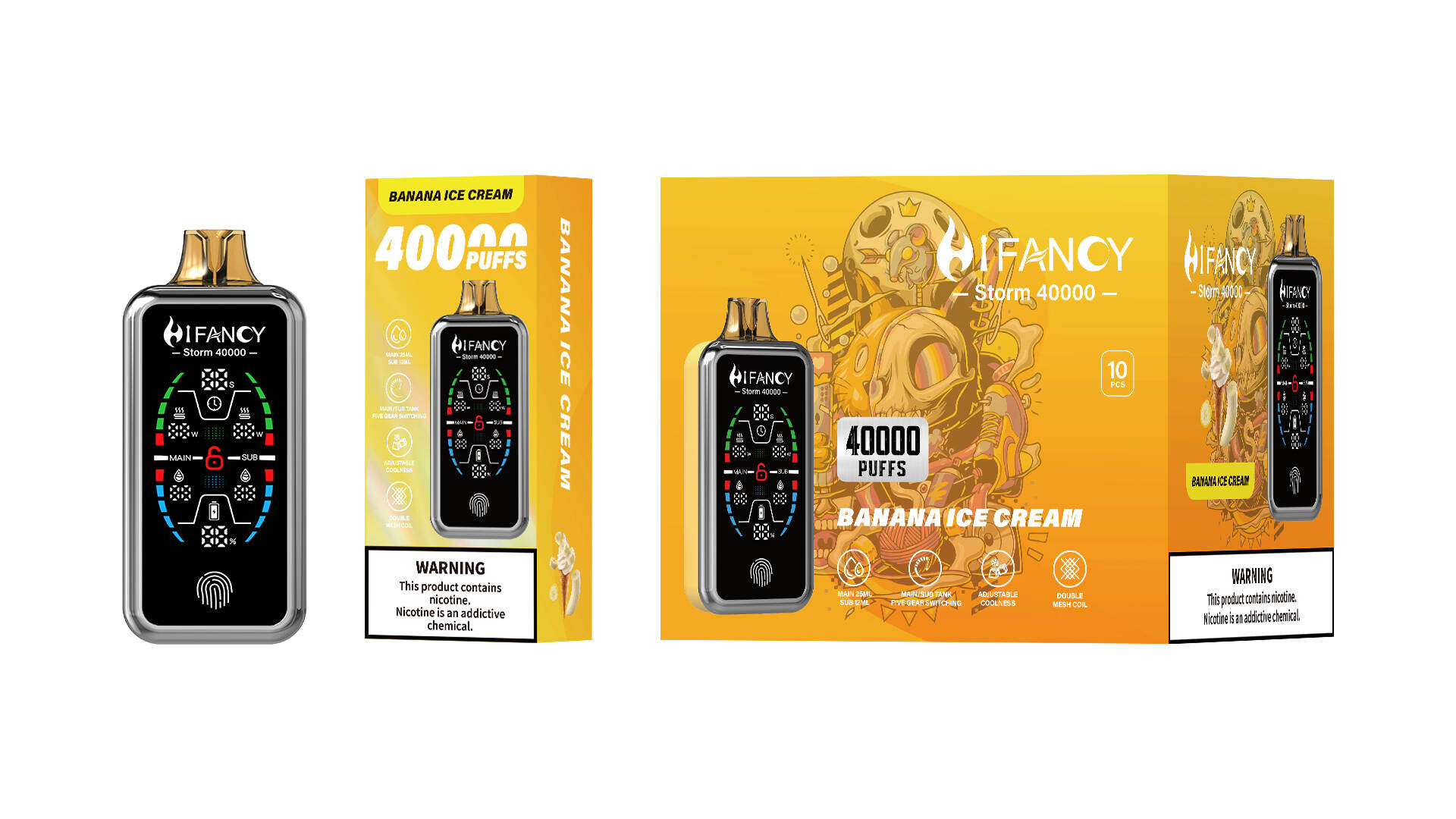 Hifancy Storm 40K, Vapor desechable alto, Vapor desechable, Vapor desechable recargable, Tormenta Hifancy al por mayor, Vapor de Vapor Bulk 40k