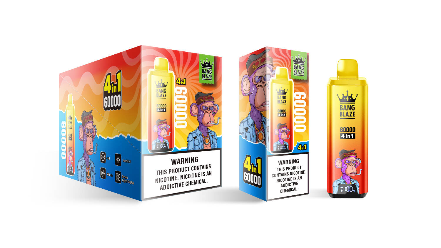 BANG Disposable BLAZE 60K 4 in 1 Flavor System EUR