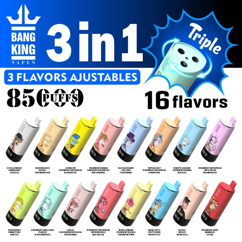 triple flavor disposable vape;how to switch flavors on vape;buy vape Europe fast shipping;BANG KING 85K review;dreifach geschmack vape 85.000 Züge