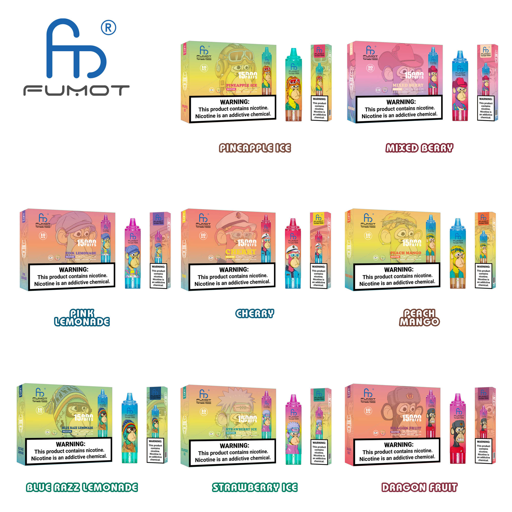 Fumot RandM Tornado 15000 Flavor Collection Box 1