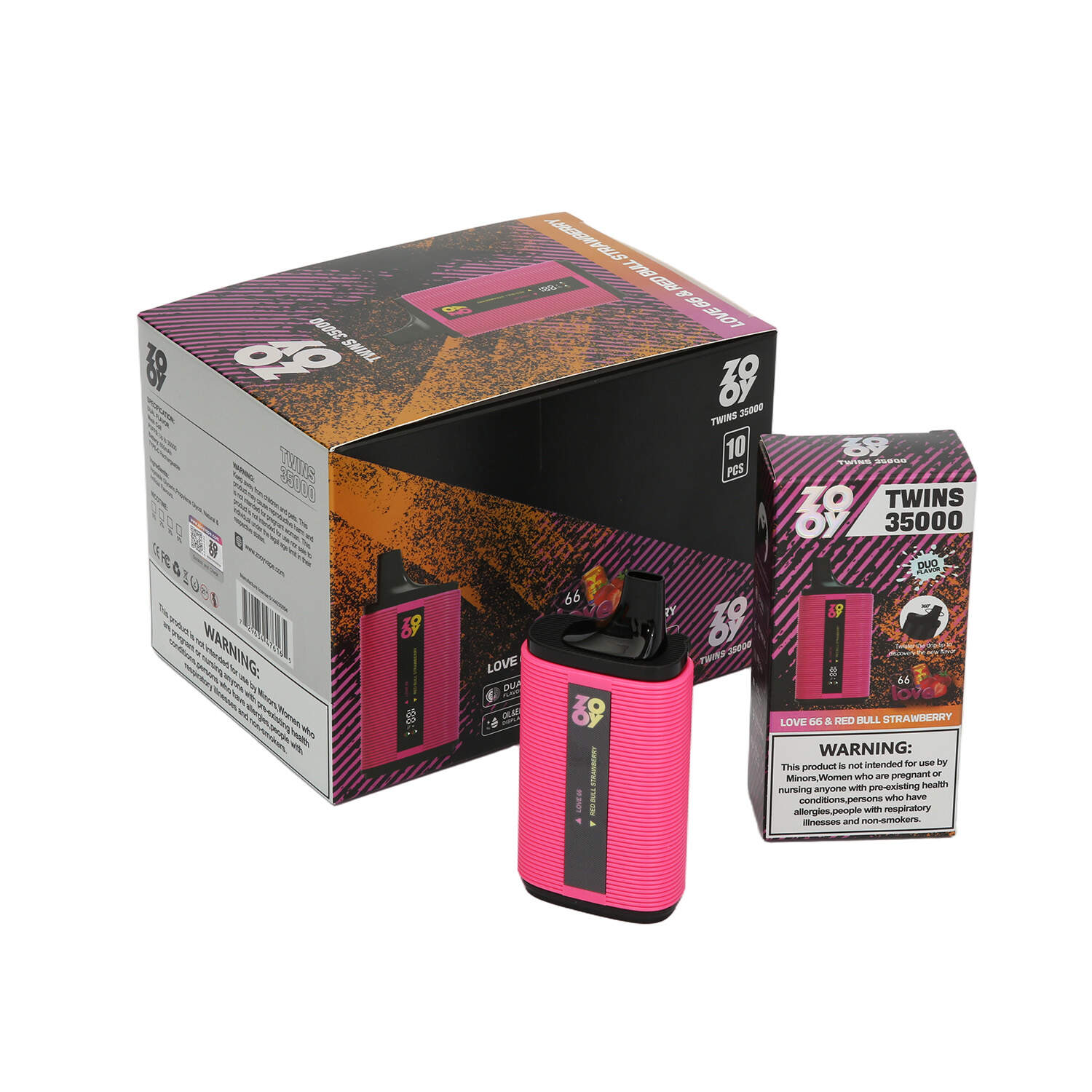 Zooy gemelli 2 in 1 35000 | VAPE SUGGERIO DI MESH DUPAGGIO | 35000 sbuffi, schermo intelligente | Magazzino eu