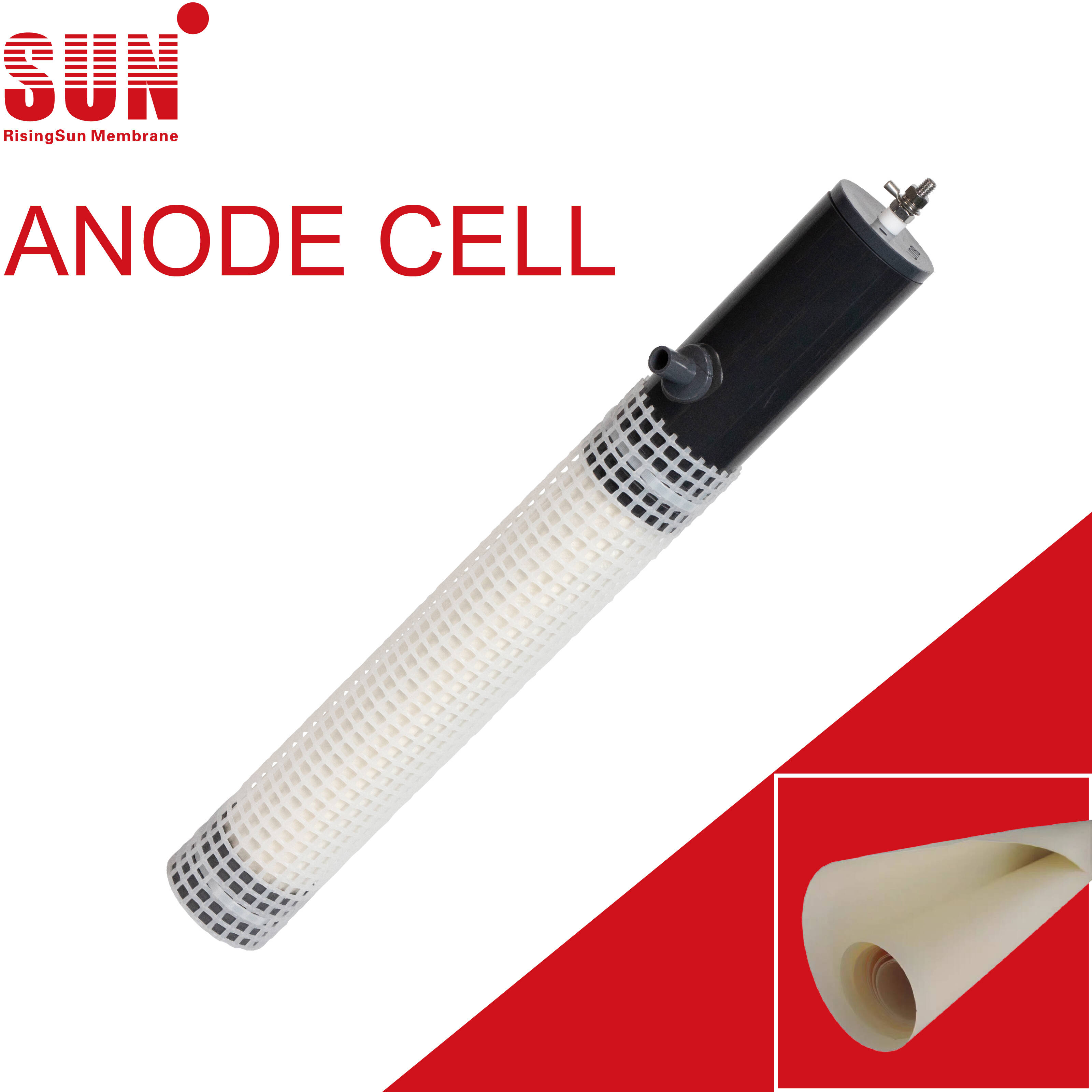 RTAO-1130-1N Tubular Anode Cell | Open Gravity CED Membrane