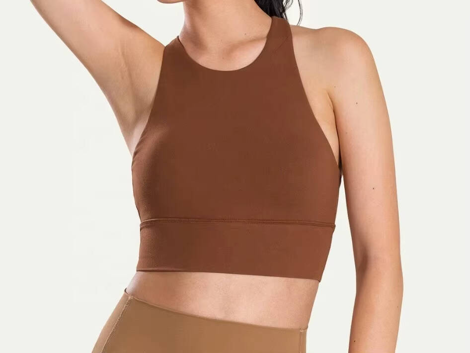 Women’s Cross Back Sports Bra – High Support Breathable Spandex Yoga Top
