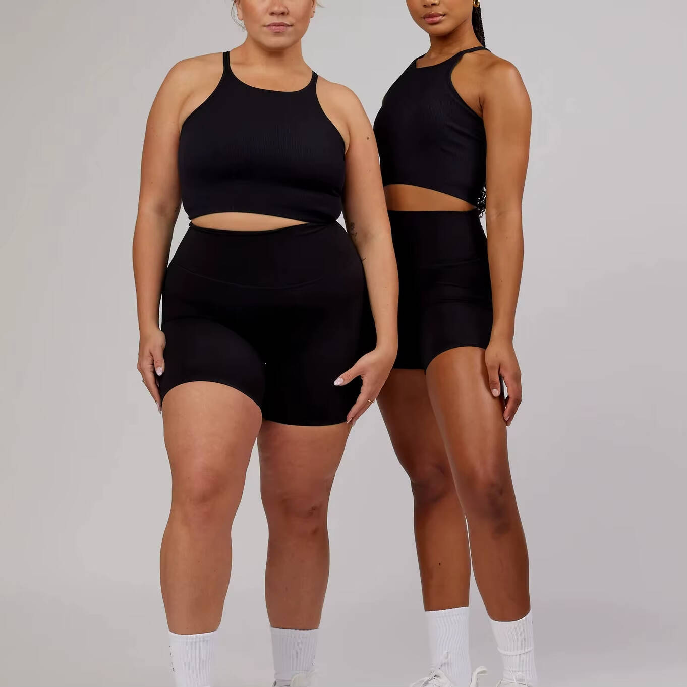 Custom Ribbed Cropped Tank Top with Padding | Plus Size Women’s Fitness & Gym Activewear-copy