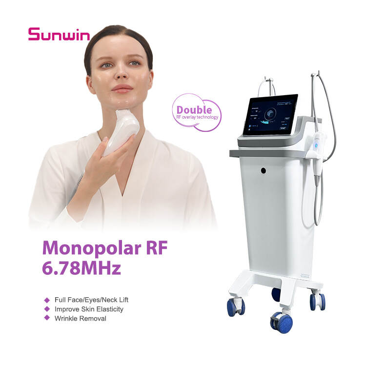 Vertical ICE RF Monopolar 6.78MHz Skin Tightening Facial Rejuvenation Machine