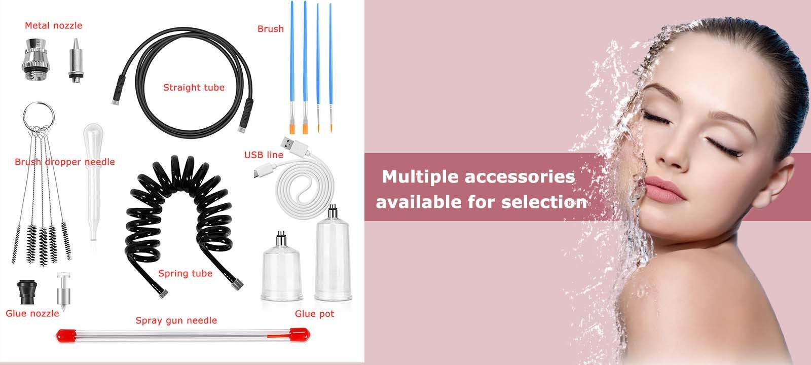 Professional Air Brush_Beauty Makeup Tool_Cosmetic Application Device_Home & Professional Salon Use_Precise & Smooth Coverage