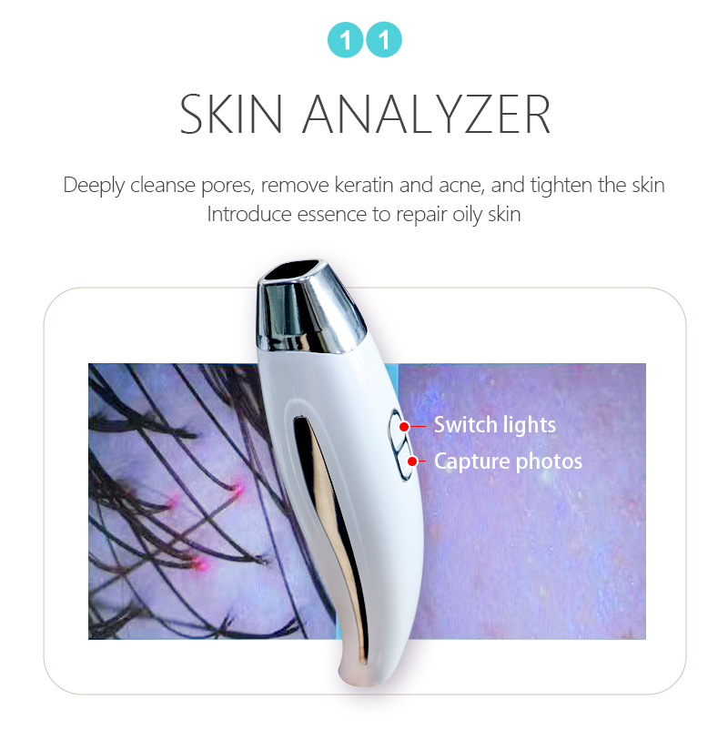 11 In 1 Oxygen Hydrafacial Skin Analyzer Machine