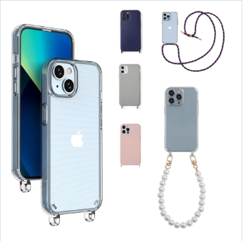 Custom Designer Eyelets Crossbody Lanyard Own Design Bulk Wholesale Cell Phone Cover Case