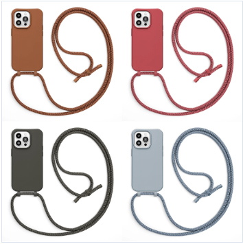 Durable for iphone Pouch Silicon Cases iphone Detachable Hook Crossbody Custom  Phone case For iphone model