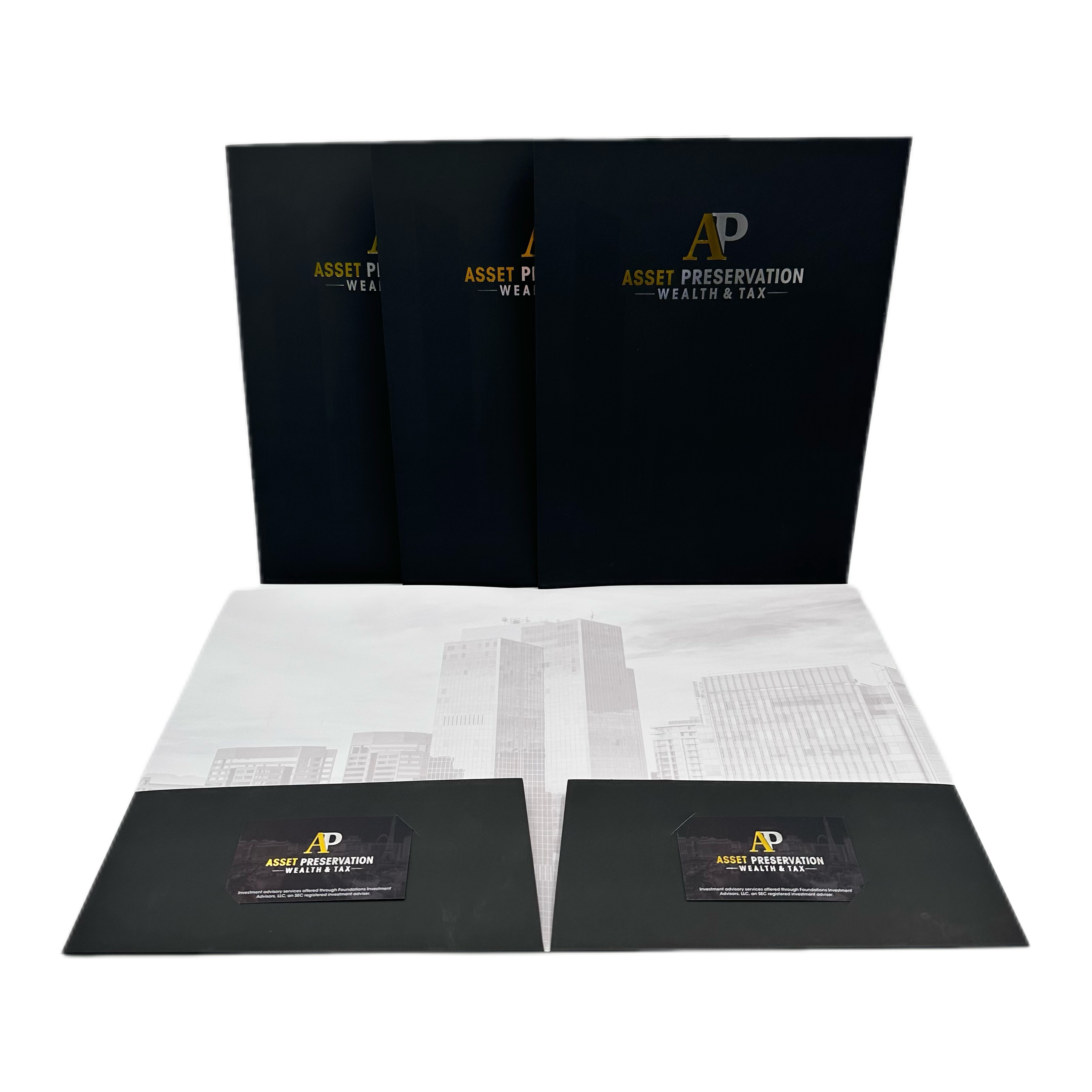 Tax Folder with Gold and Silver Foil Stamping