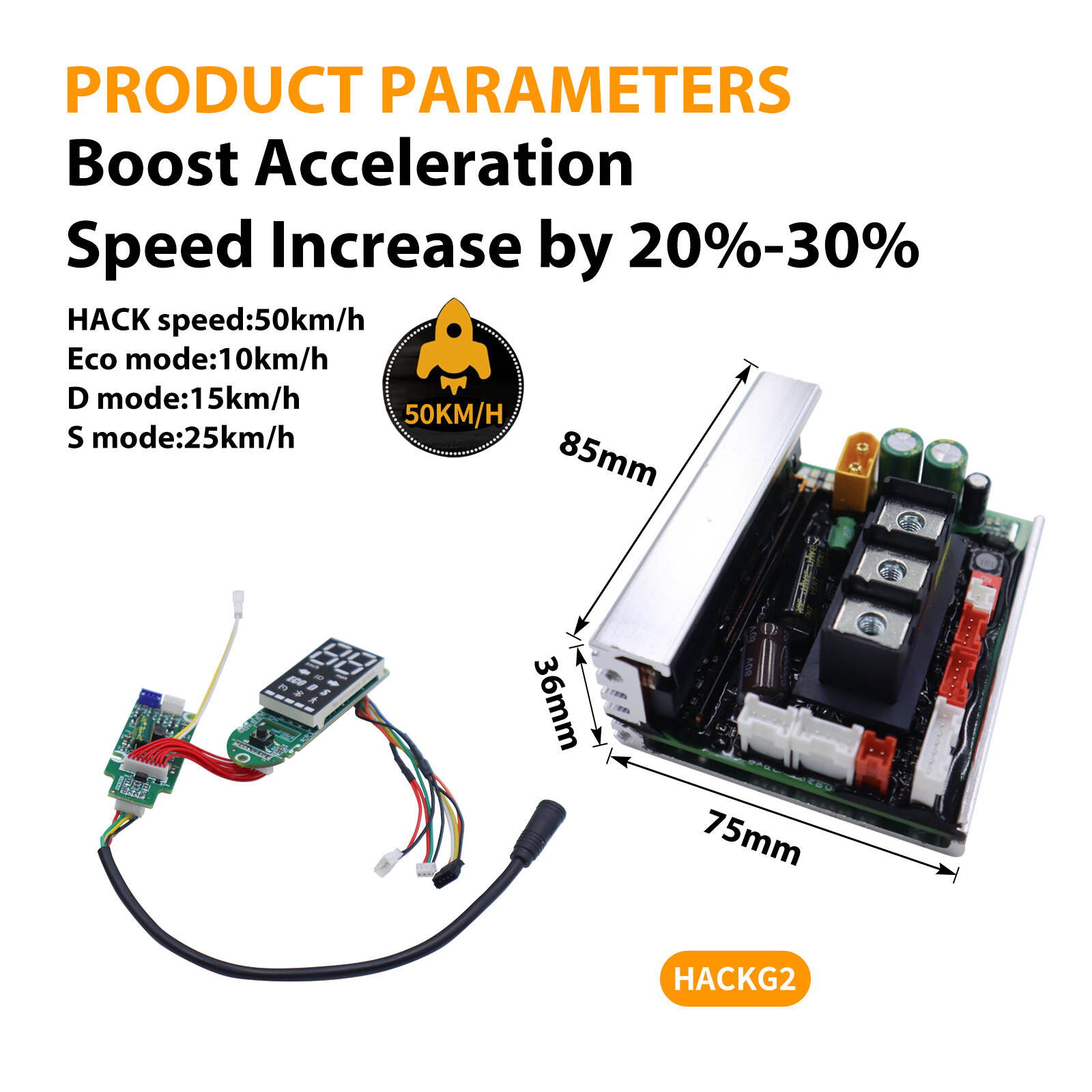 Monorim Hackg2  controller set  to be 50km/h unload for Segway  G2max