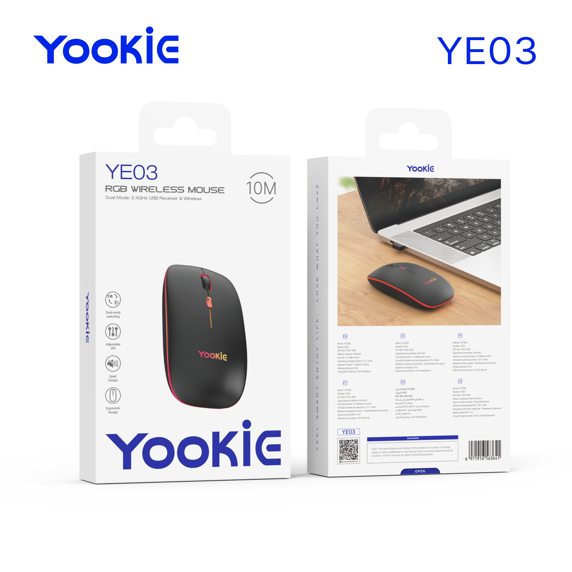 YooKiE YE03 RGB Wireless Mouse