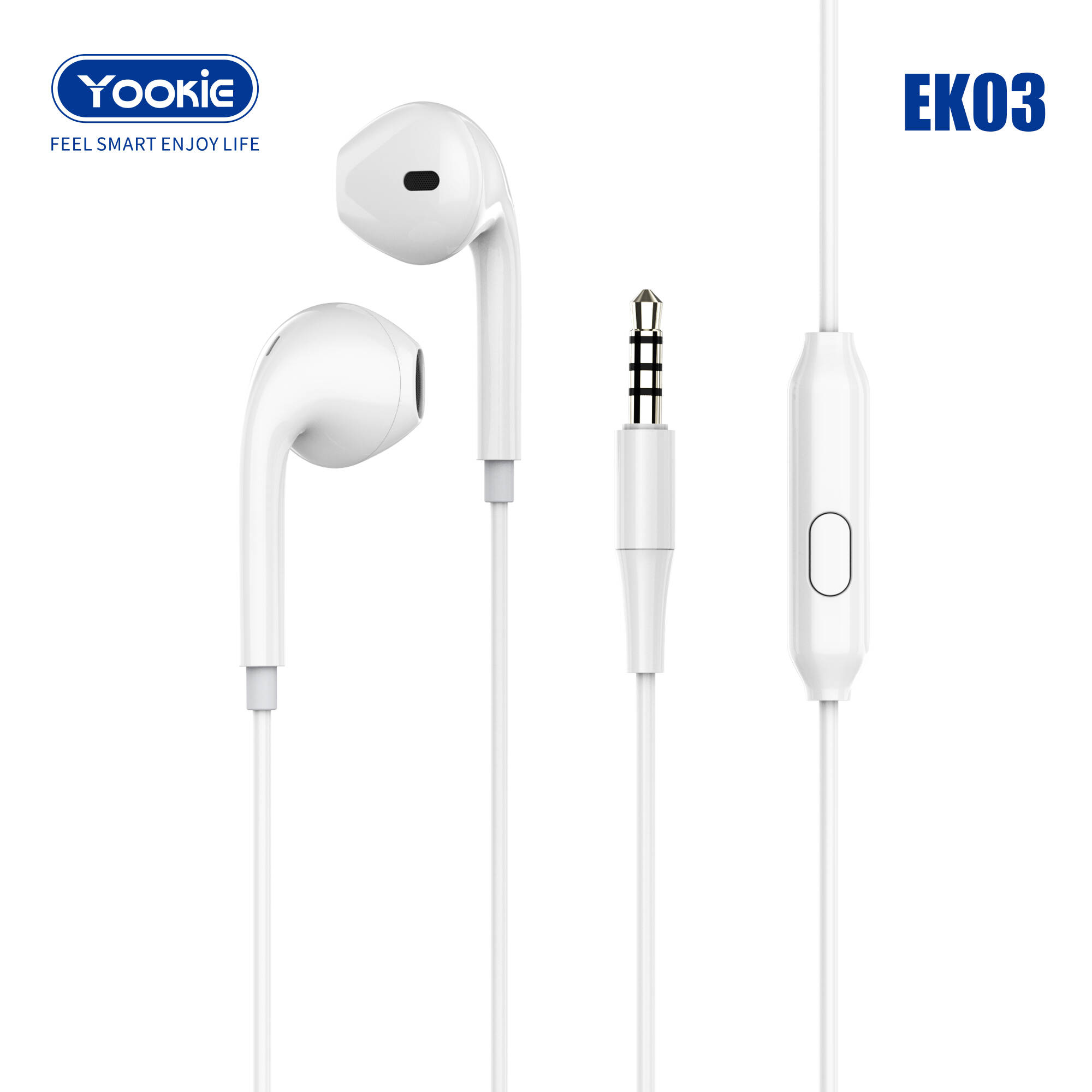 YOOKIE EK03 3.5MM Semi-In-ear Wired Earbuds-copy