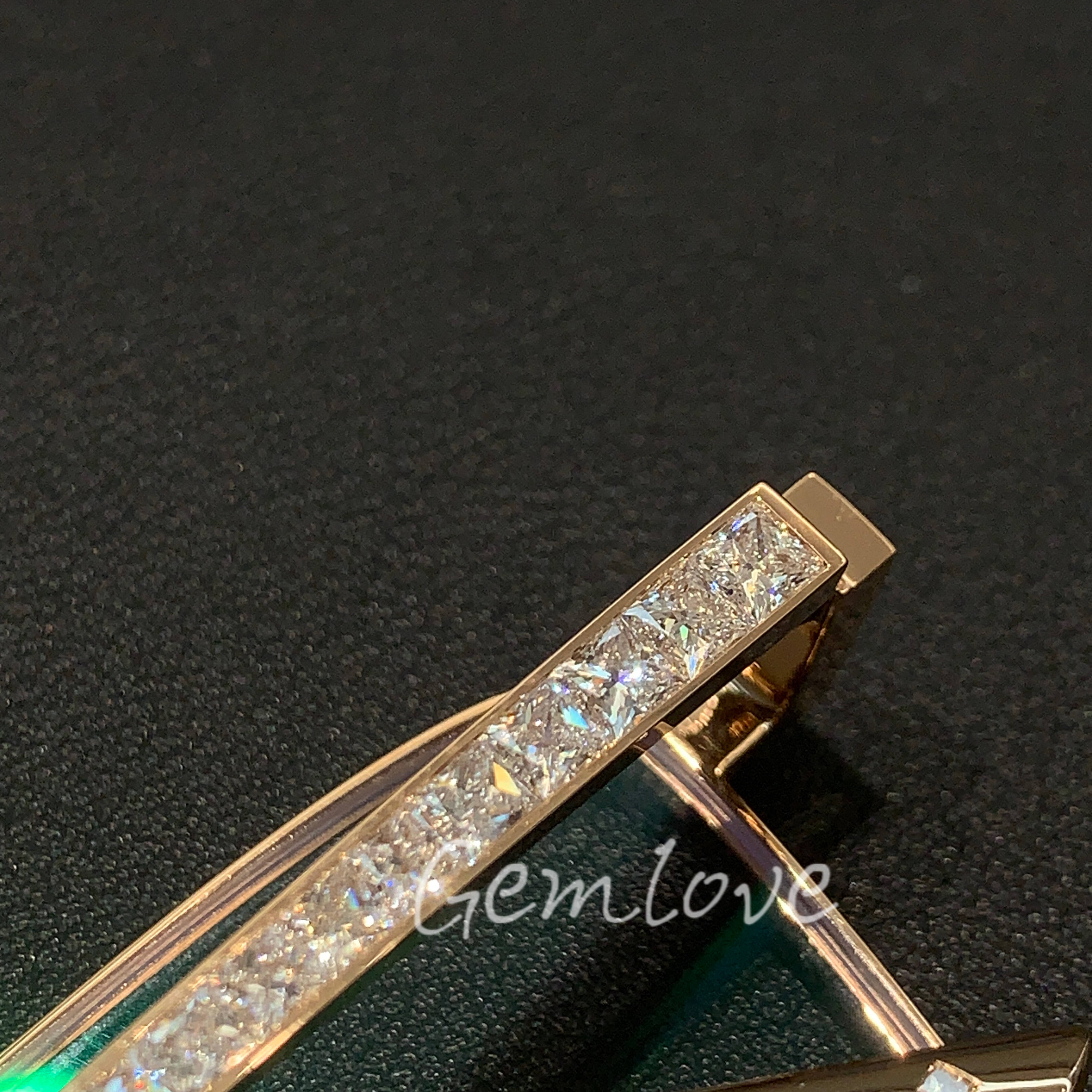 18k gold princess cut diamond glasses