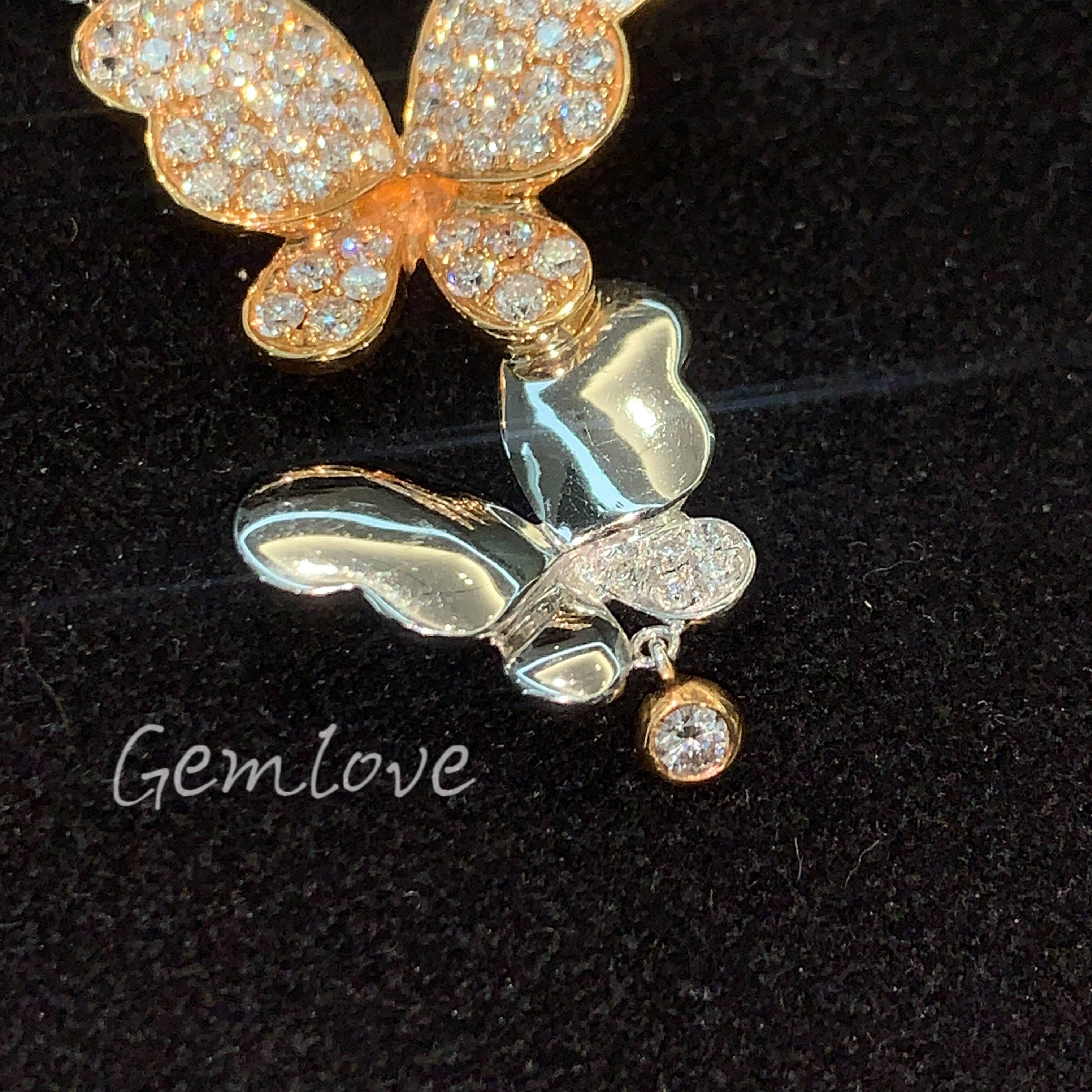 18k full diamond butterfly necklace, a stunning piece that embodies elegance and grace