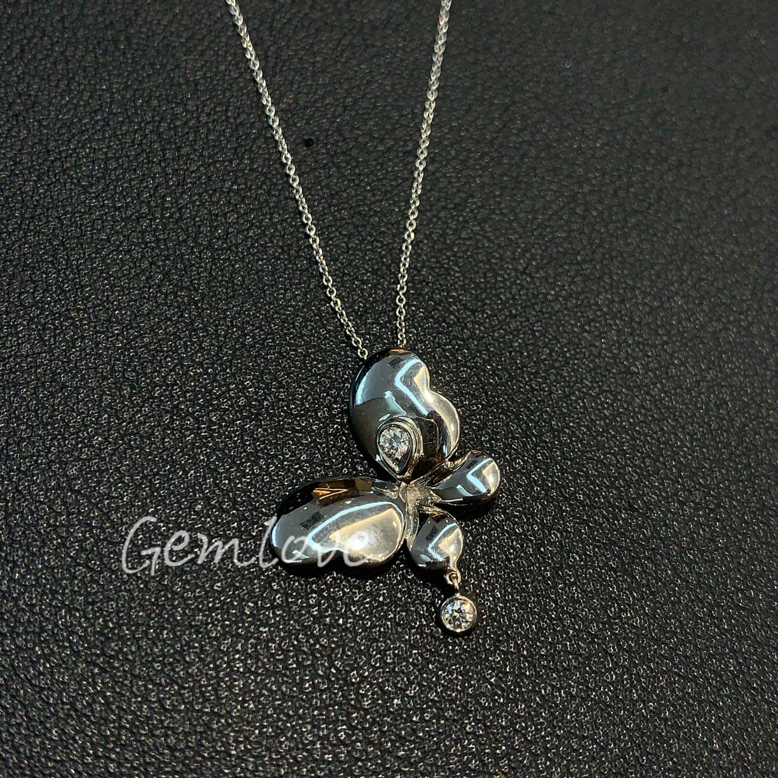 18k full diamond butterfly necklace, a stunning piece that embodies elegance and grace-copy