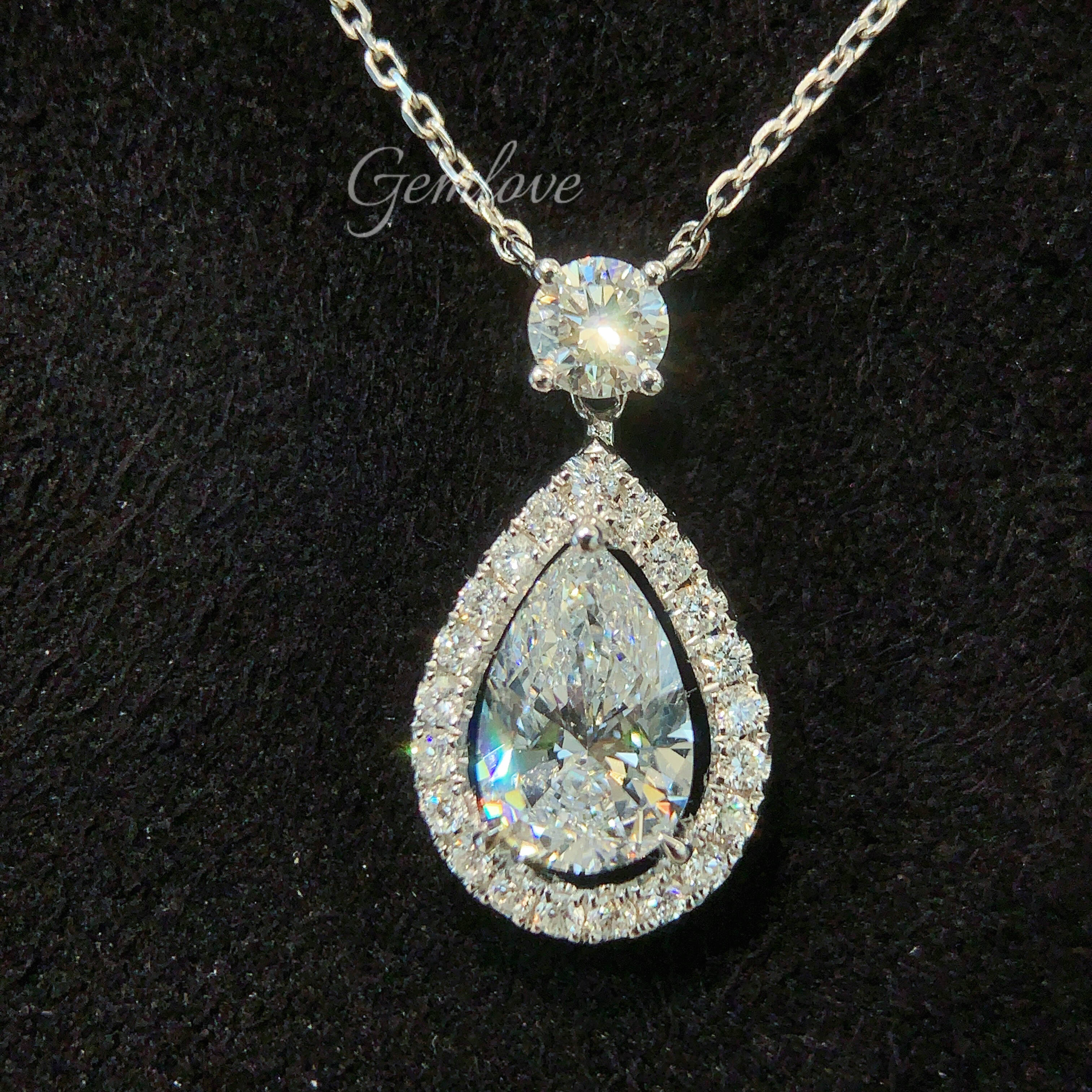 18K gold laboratory-grown diamond necklace
