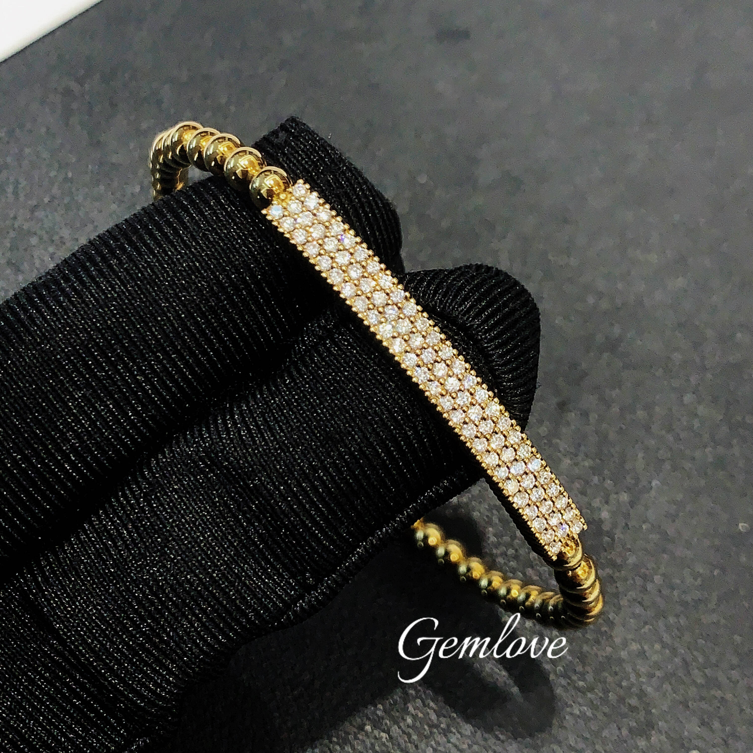 18k gold laboratory-grown diamond bracelet,