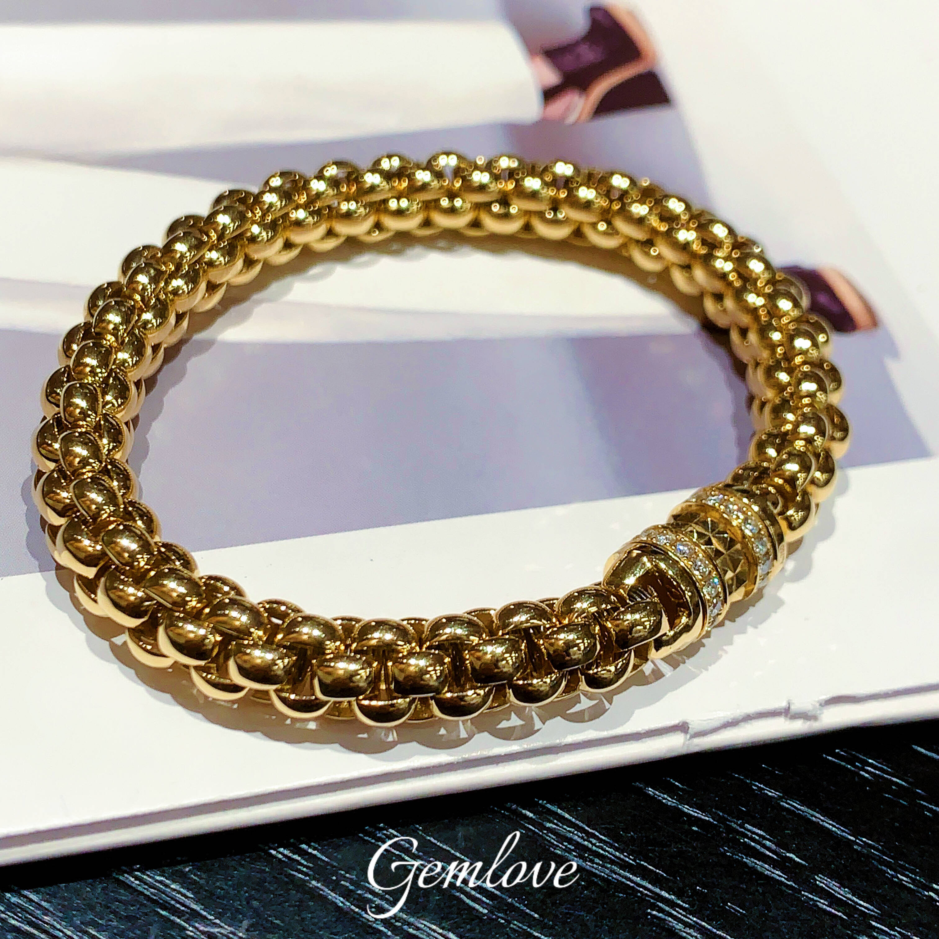 18k gold laboratory-grown diamond bracelet