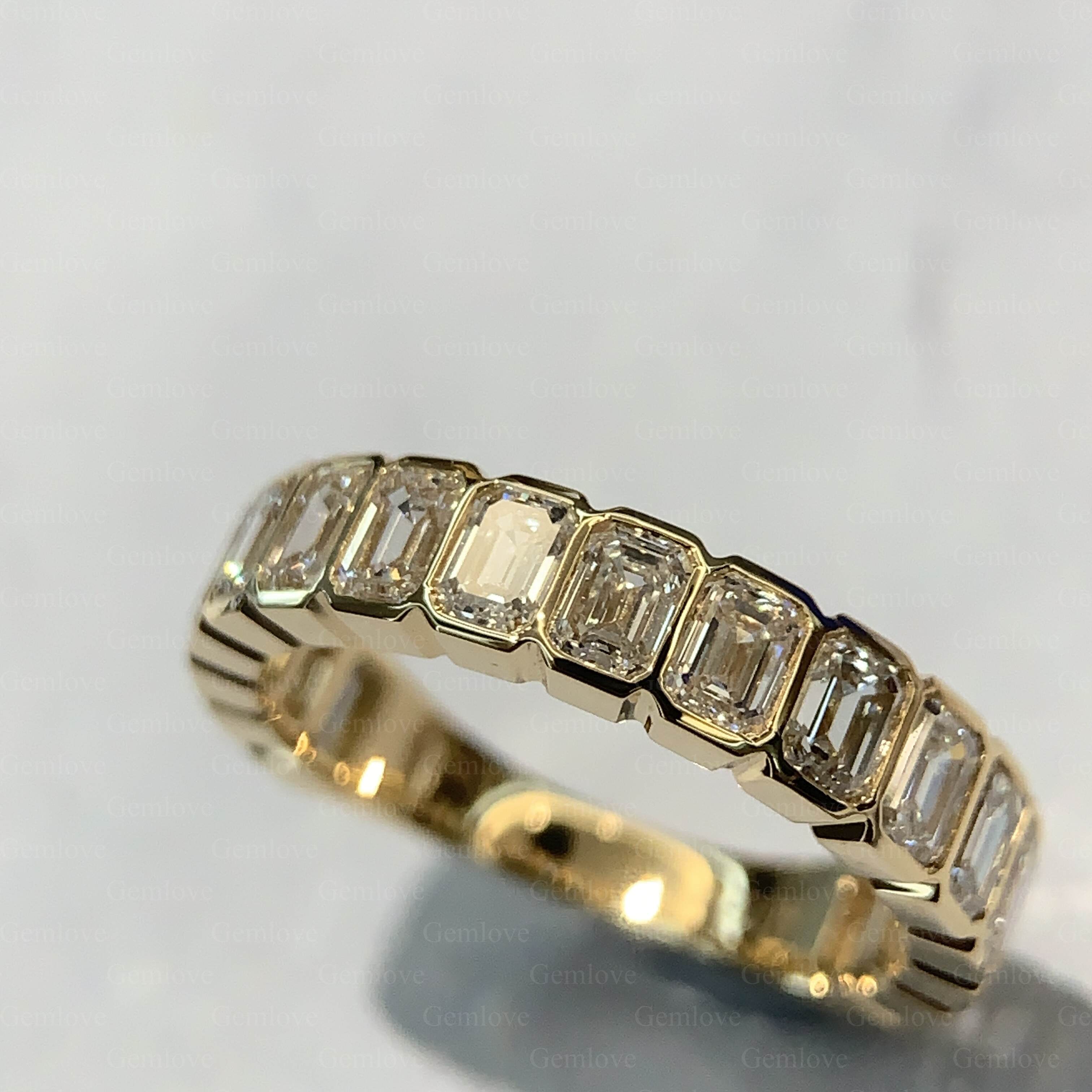 18K Gold Lab-Created Diamond Stackable Ring